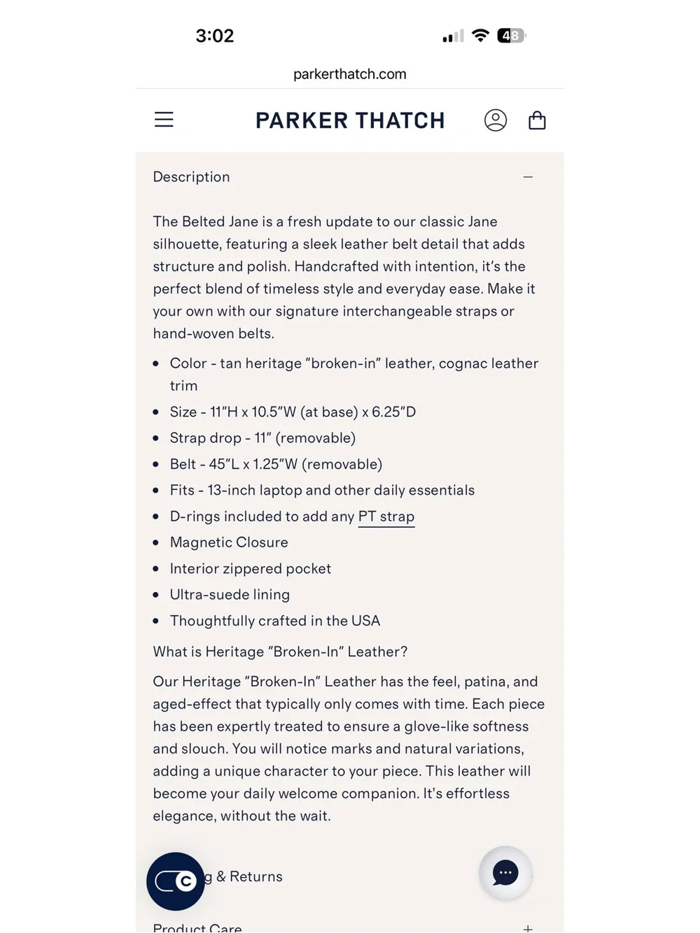 Parker Thatch “Belted Jane” - Picture 15 of 16
